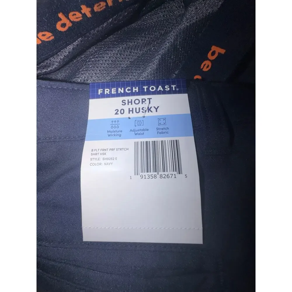 French toast kids New navy blue shorts with adjustable waistband